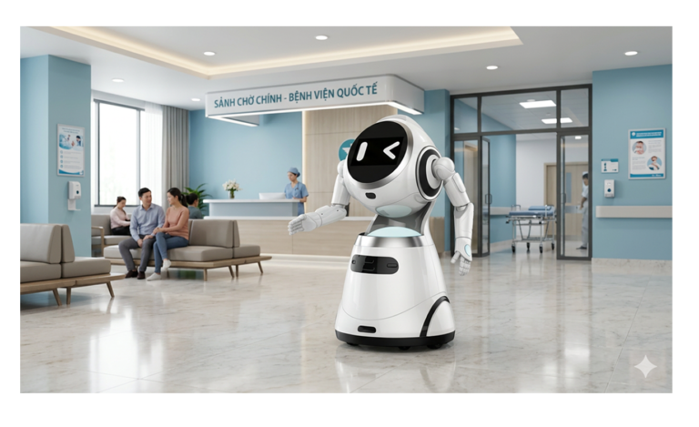 ROBOT HƯỚNG DẪN Y TẾ “NGƯỜI BẠN ĐỒNG HÀNH” TẬN TÂM TẠI BỆNH VIỆN